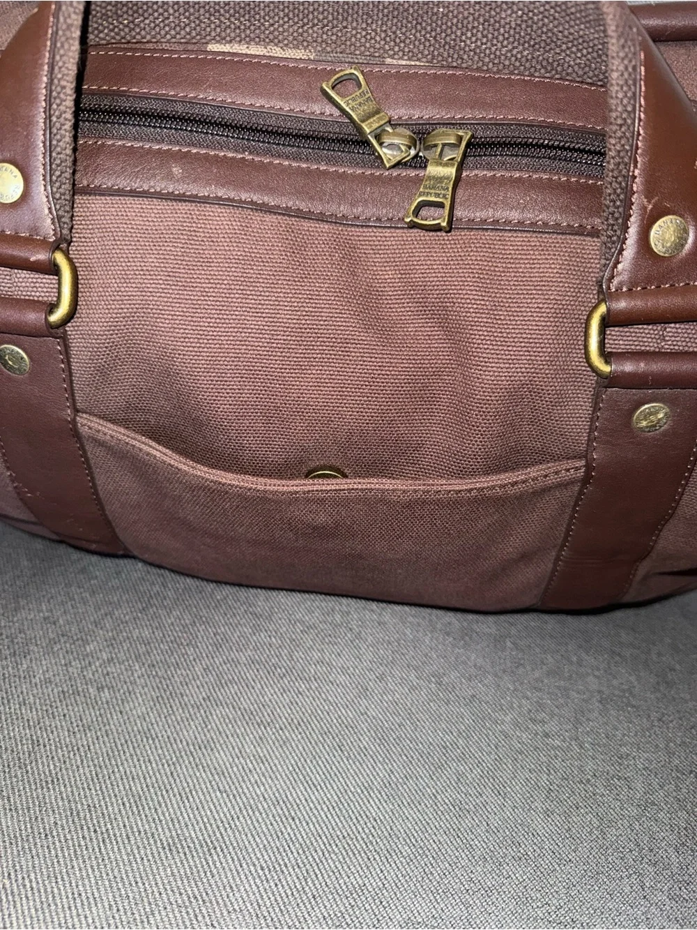 Banana Republic Canvas Weekender Duffel Bag - Brown